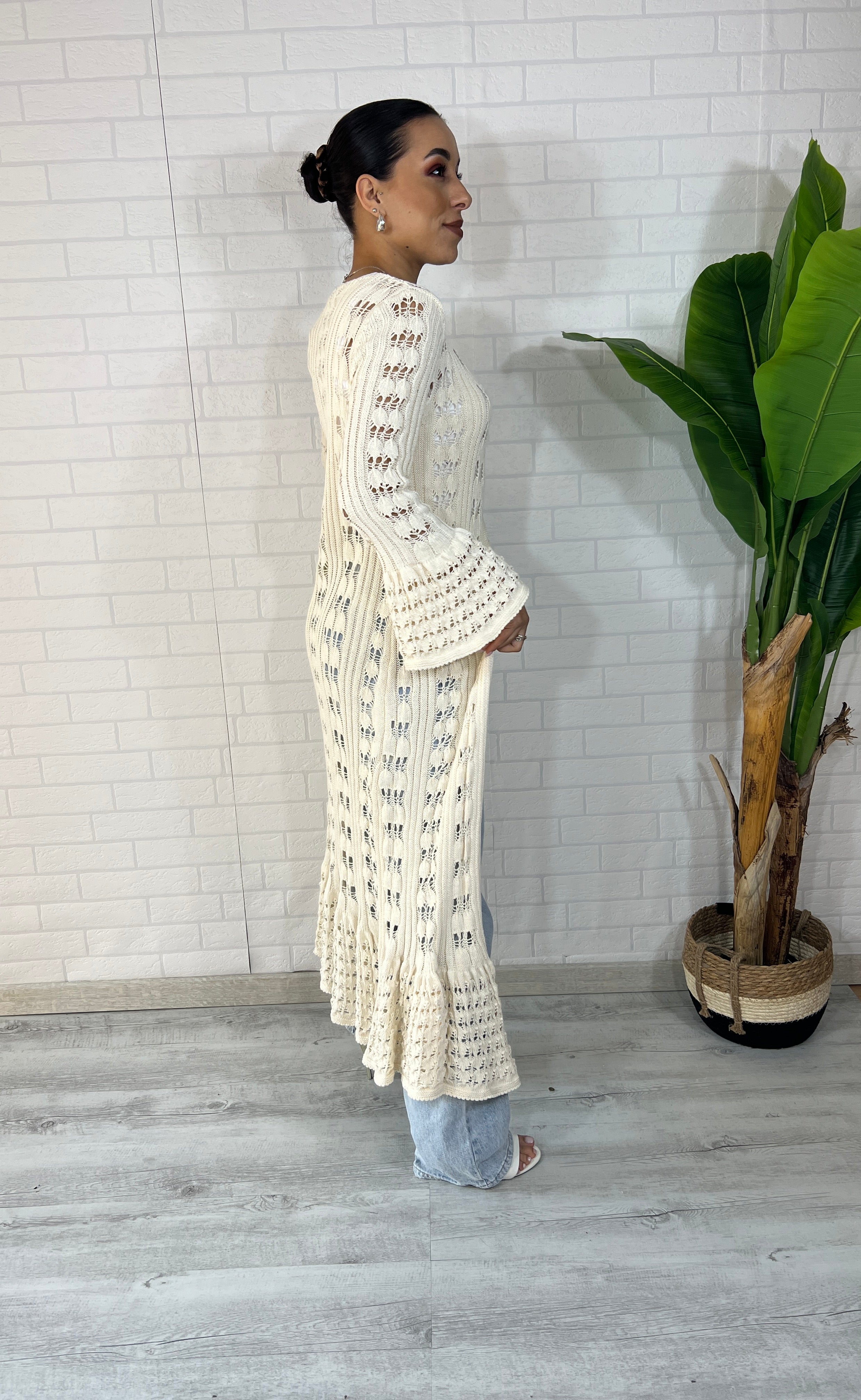 Cardigan Pietrasanta crochet naturale